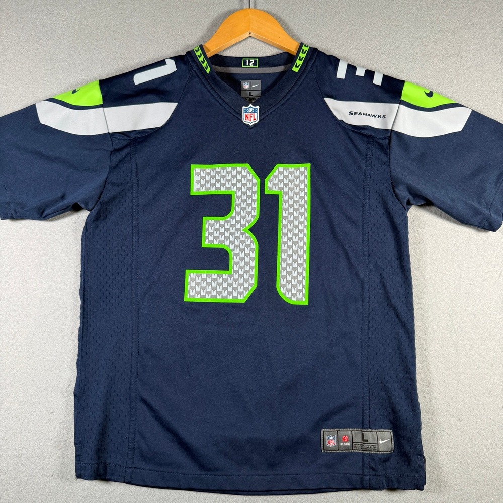 Nike Seattle Seahawks Kam Chancellor 31 Jersey Youth Large Navy Blue 608630-464